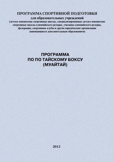 Программа по по тайскому боксу (муайтай)